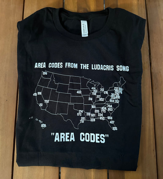 Luda's Area Codes Map Shirt