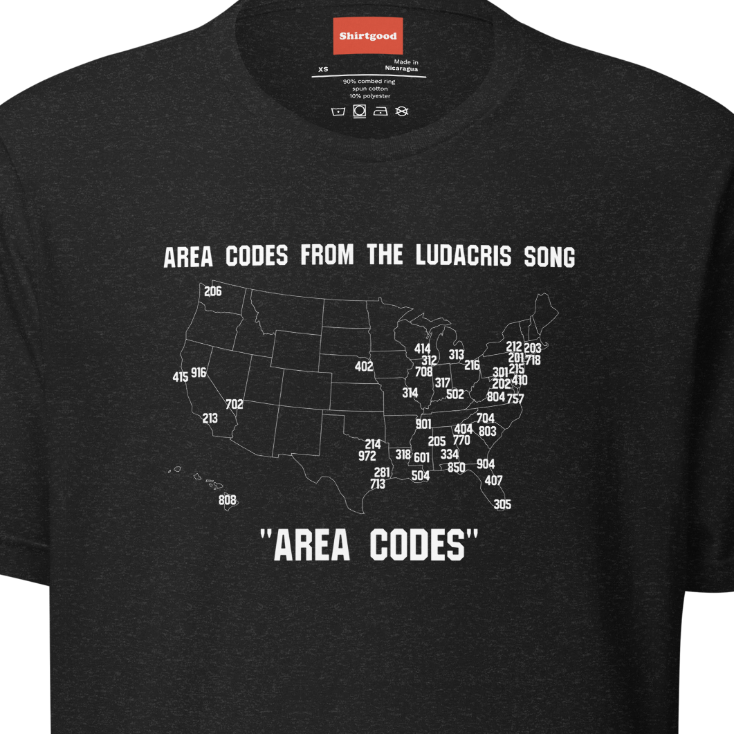 Luda s Area Codes Map Shirt Shirtgood luda-s-area-codes-map-shirt-shirtgood