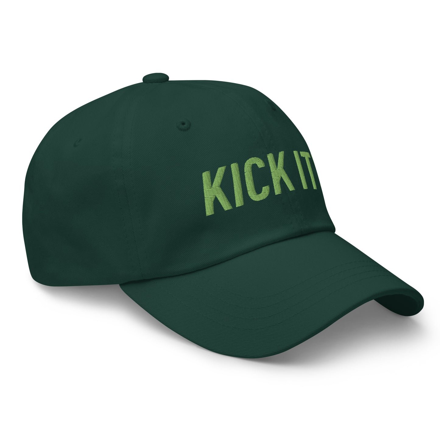 Kick it! Dad hat - Kiwi green letters