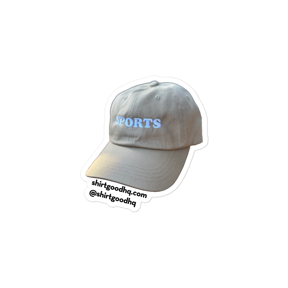 Sports hat sticker