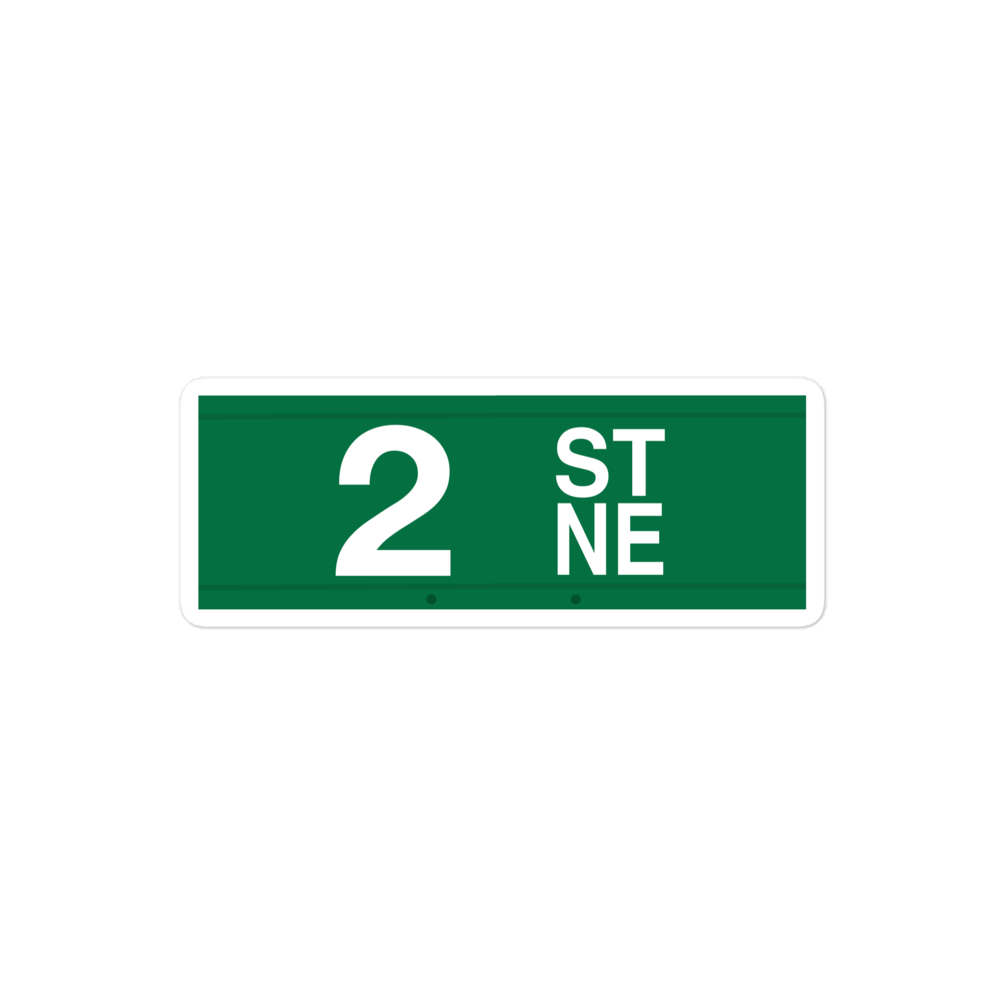 2nd Street NE sticker