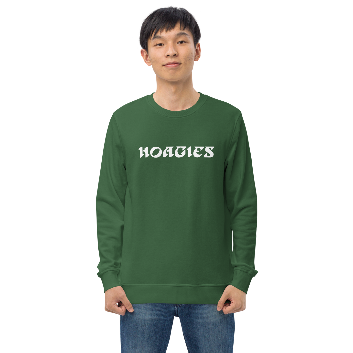 Hoagies Iggles Font organic sweatshirt