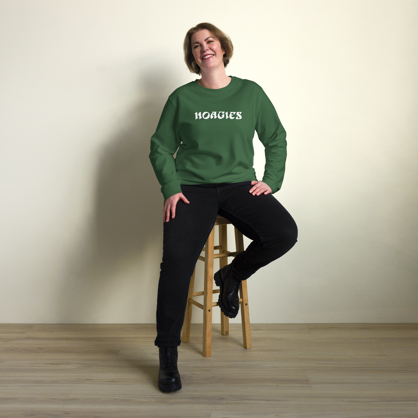 Hoagies Iggles Font organic sweatshirt