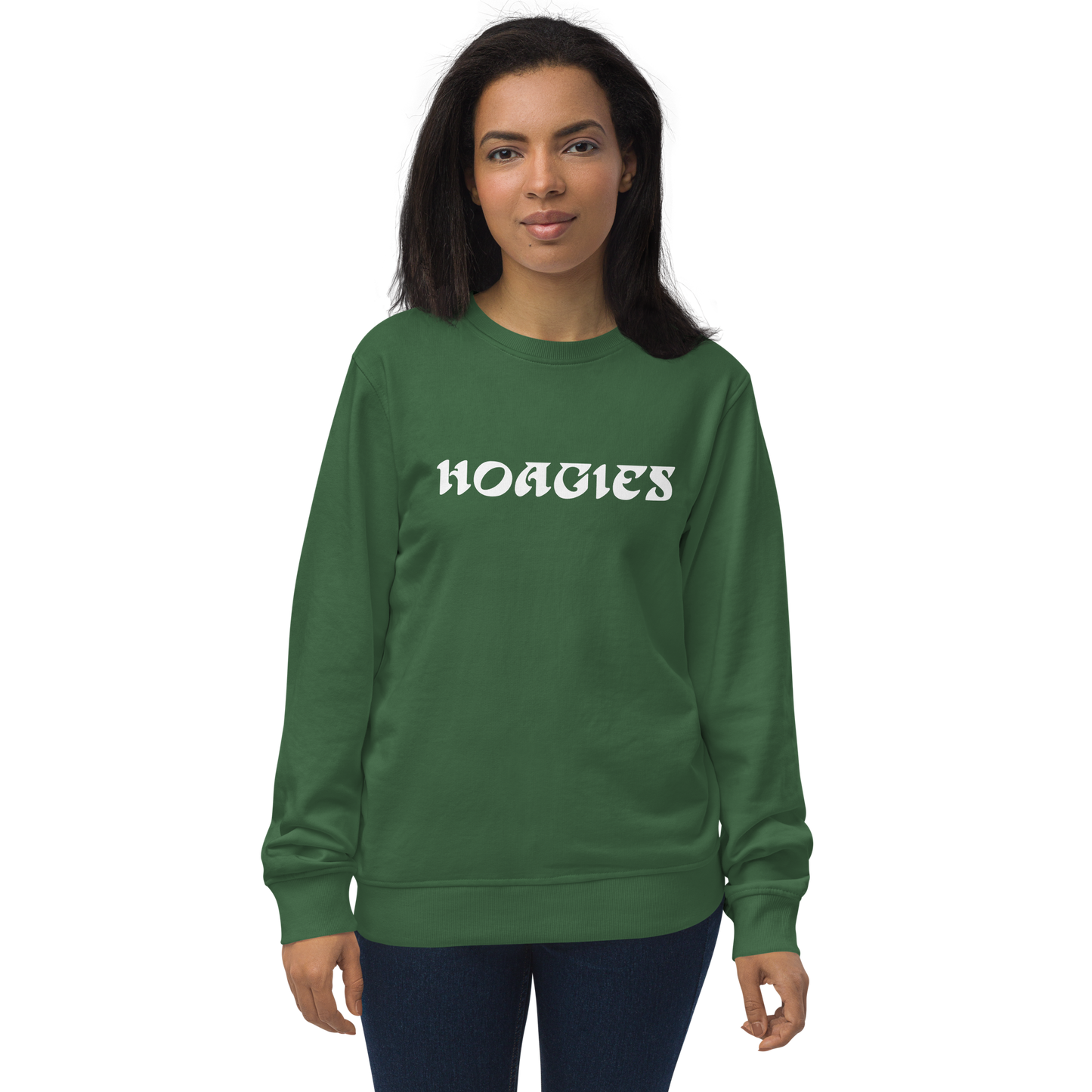 Hoagies Iggles Font organic sweatshirt