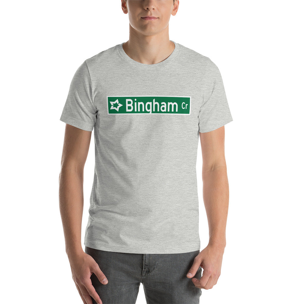Bingham Circle new sign Unisex t-shirt