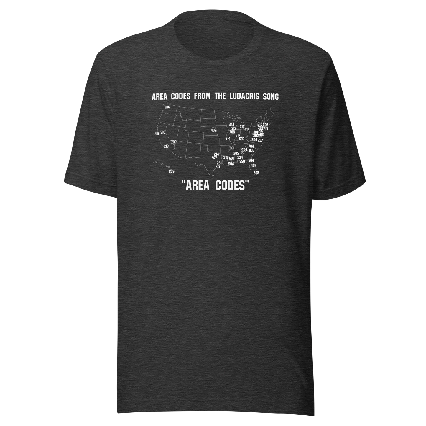 Luda's Area Codes Map Shirt