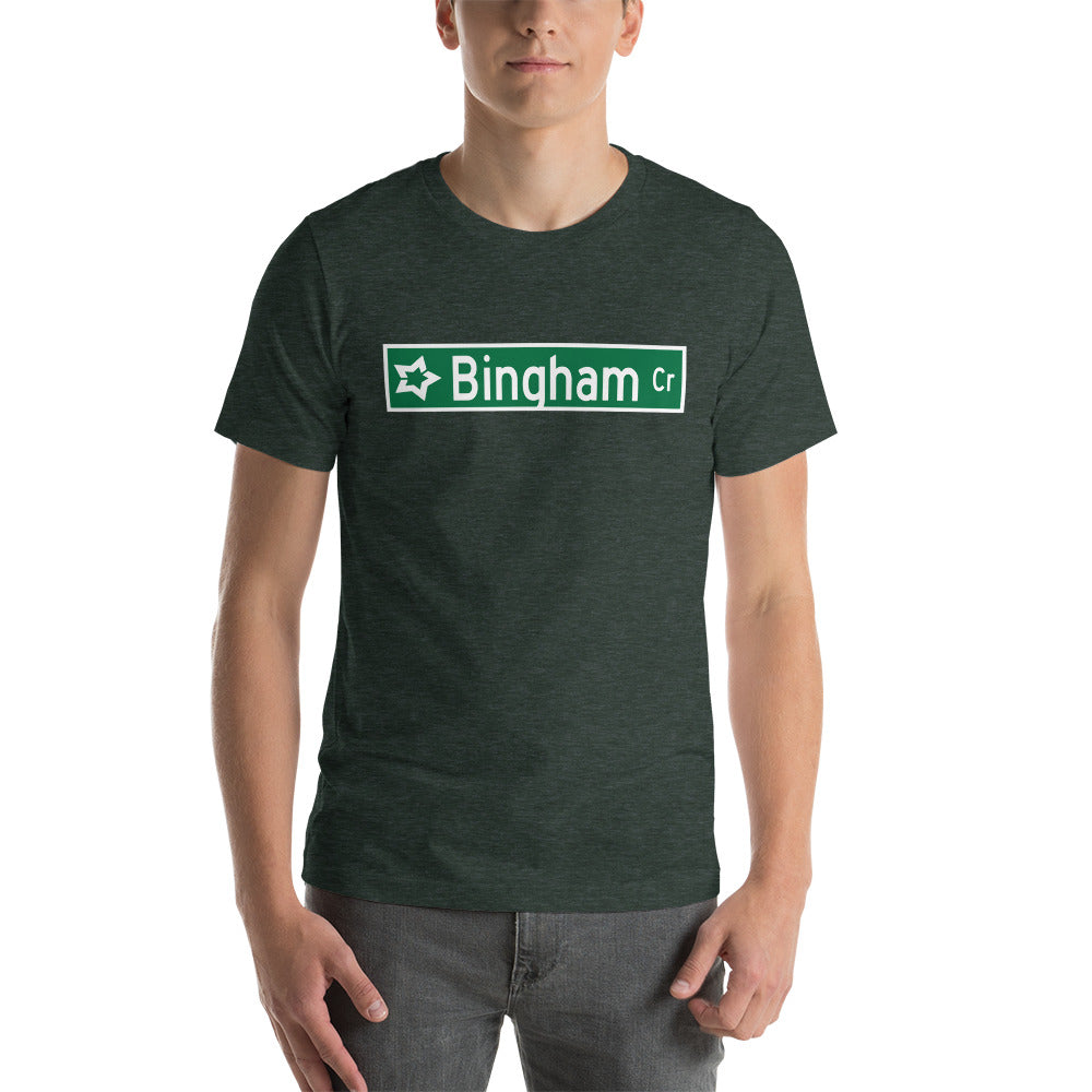 Bingham Circle new sign Unisex t-shirt