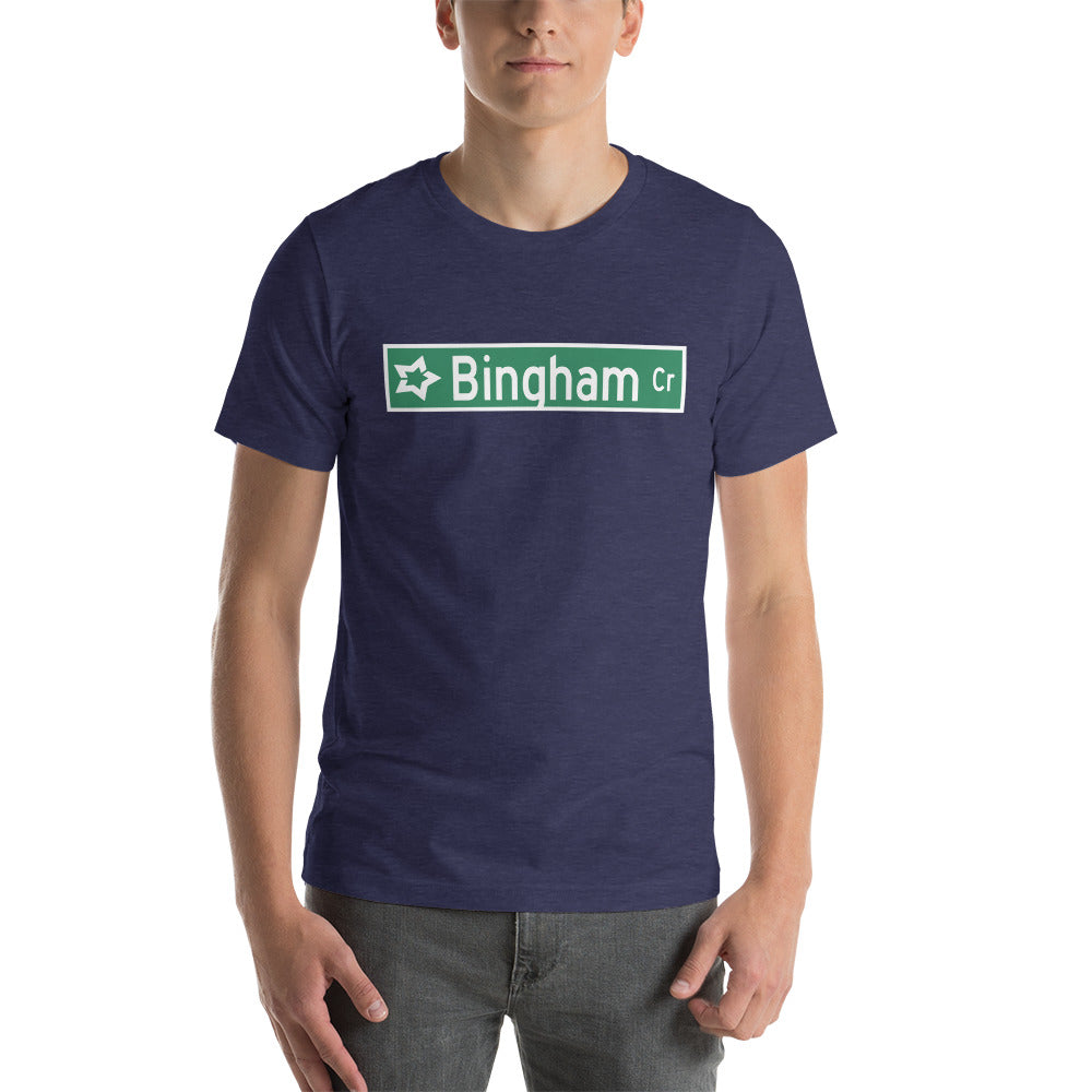 Bingham Circle new sign Unisex t-shirt