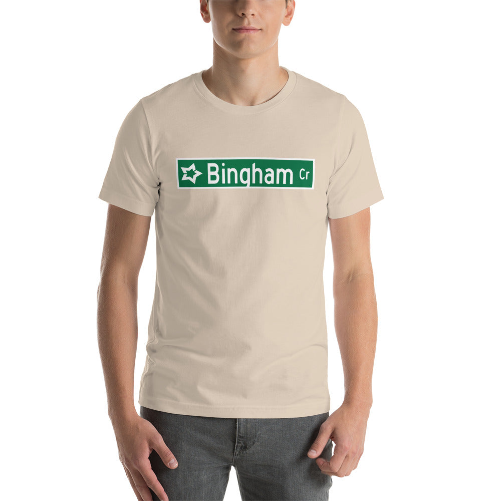 Bingham Circle new sign Unisex t-shirt