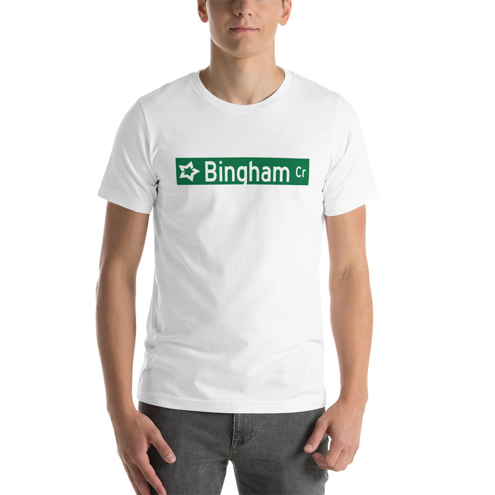 Bingham Circle new sign Unisex t-shirt