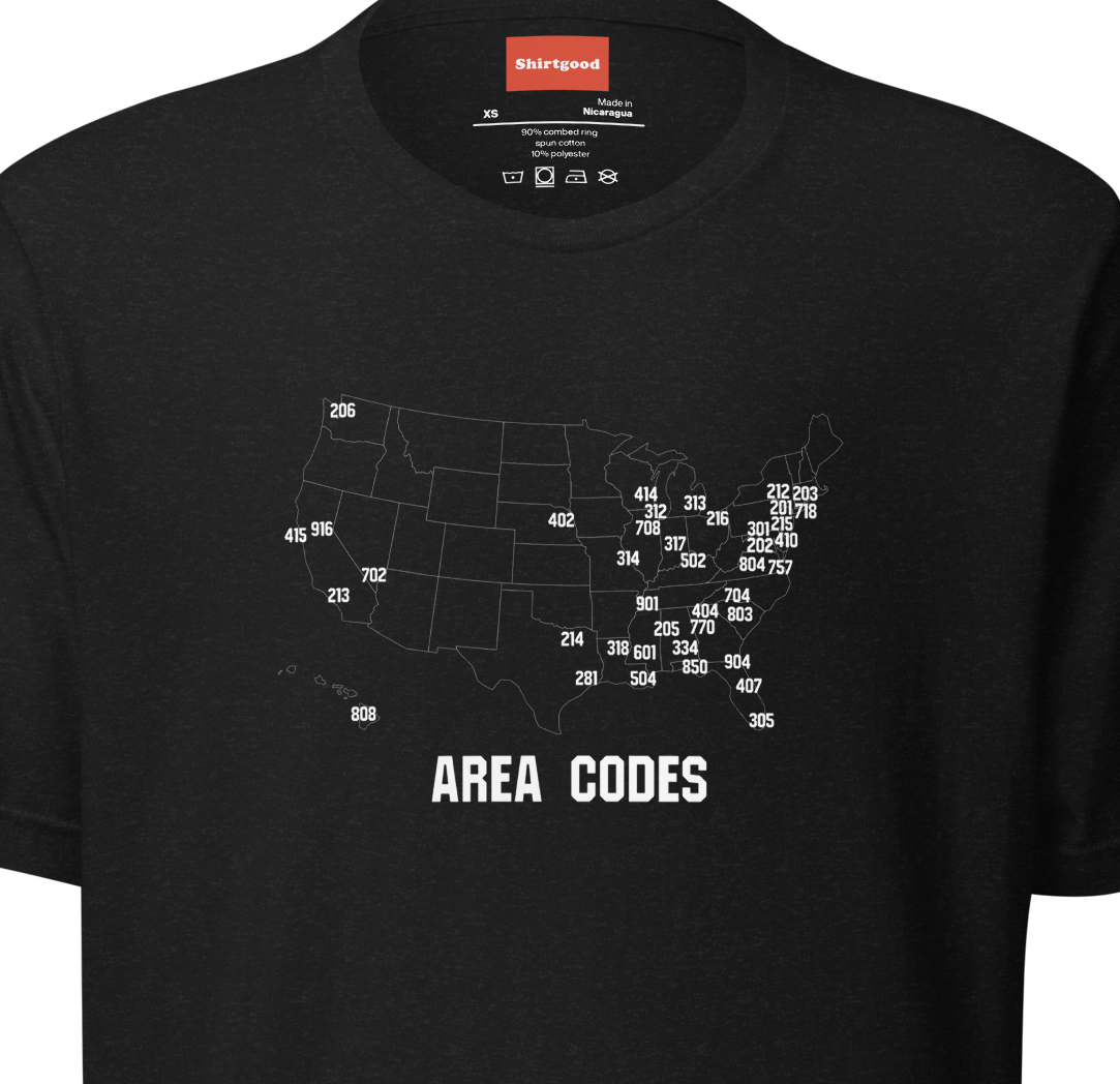 Area Codes Subtle Version Shirtgood area-codes-subtle-version-shirtgood