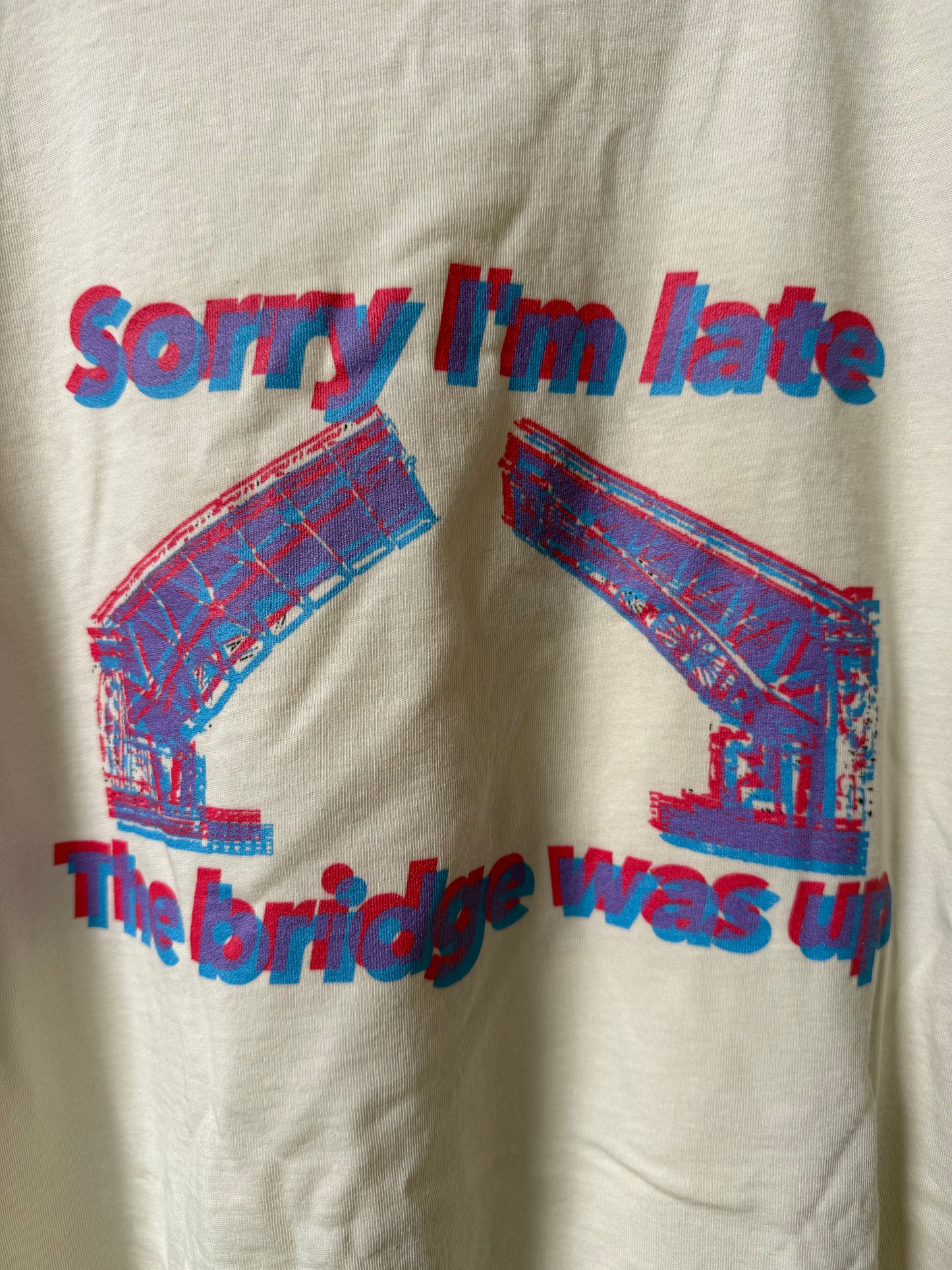 Bridge is up overlapping colors Unisex t-shirt