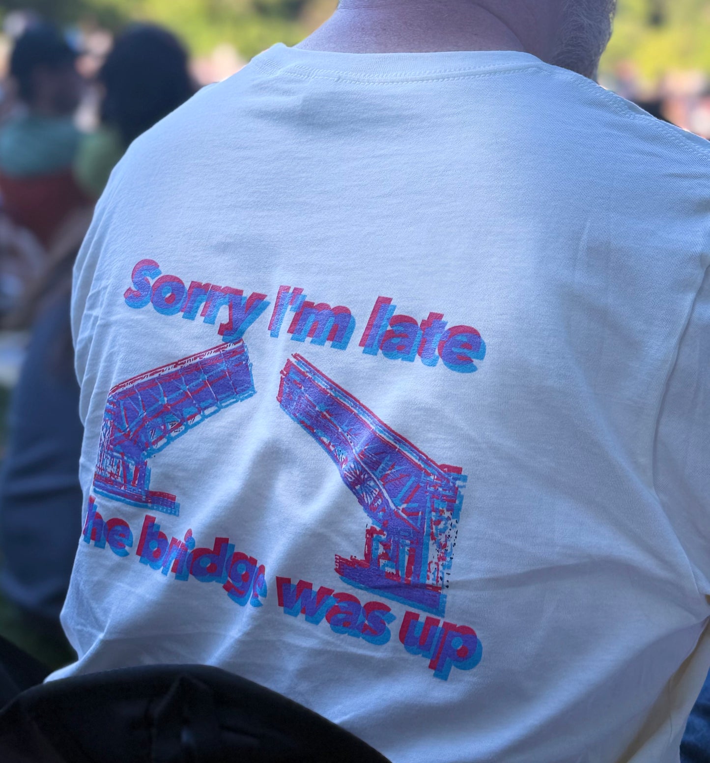 Bridge is up overlapping colors Unisex t-shirt
