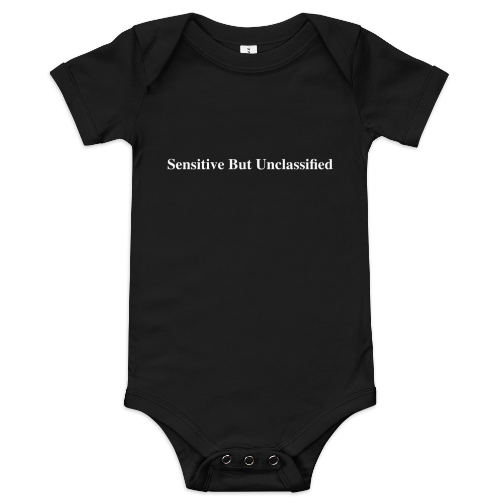 Sensitive But Unclassified baby short sleeve one piece