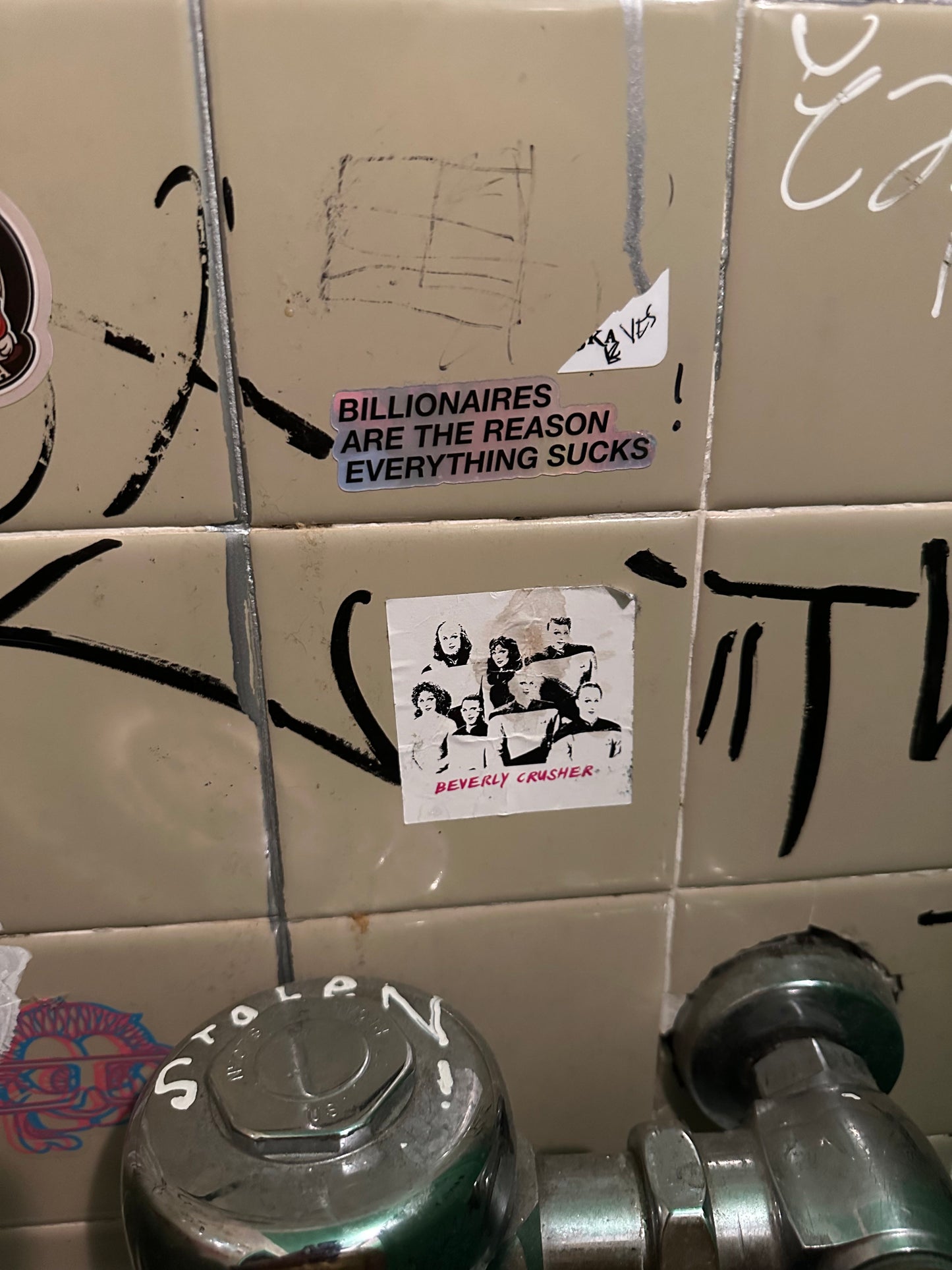 Billionaires are the reason everything sucks hologram sticker