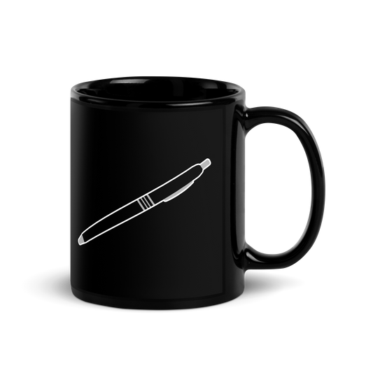 Government Pen Black Glossy Mug