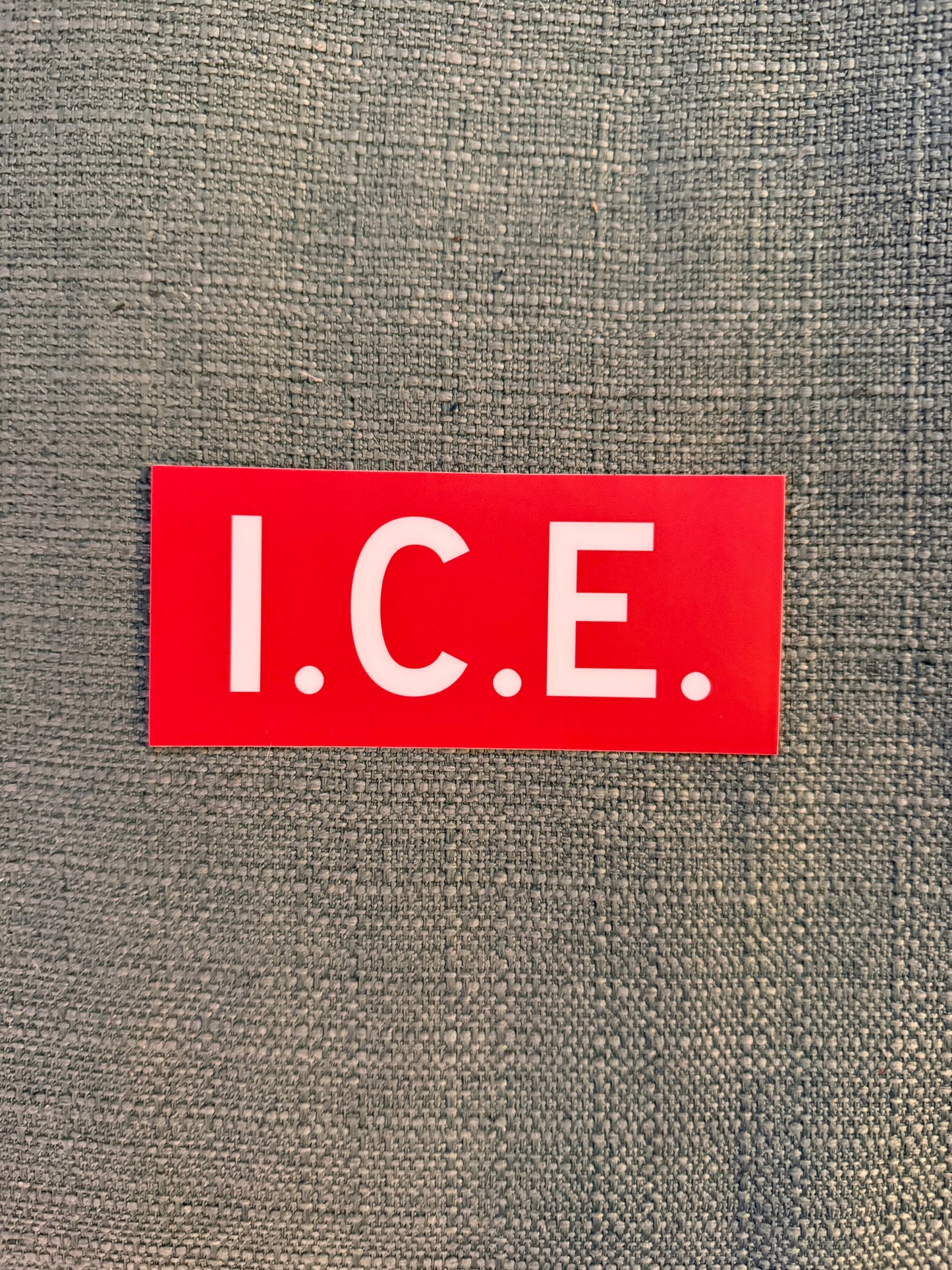 Stop I.C.E. stop sign sticker