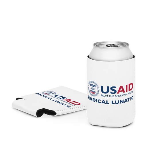 USAID Radical Lunatics beer cozy / can sleeve