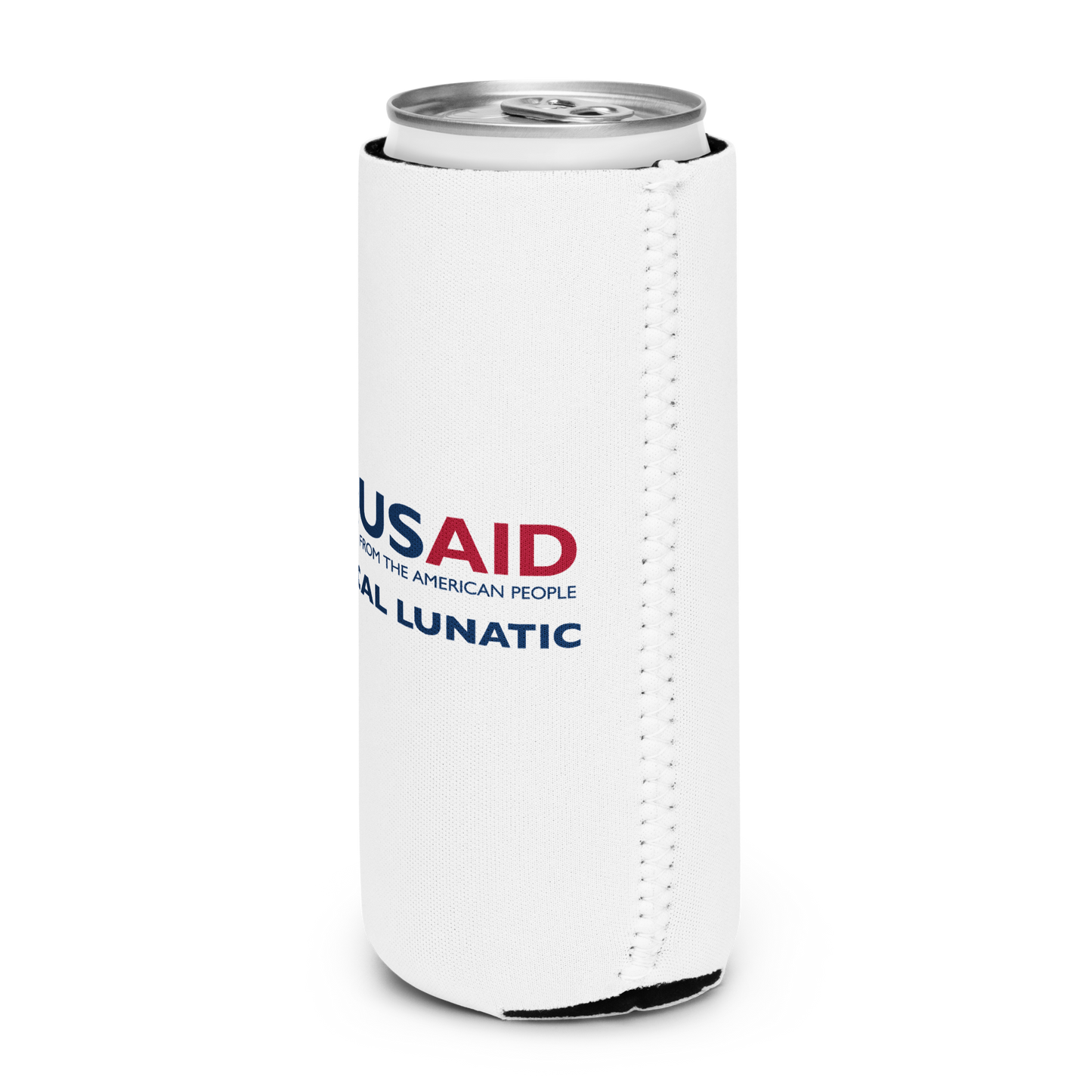 USAID Radical Lunatics beer cozy / can sleeve