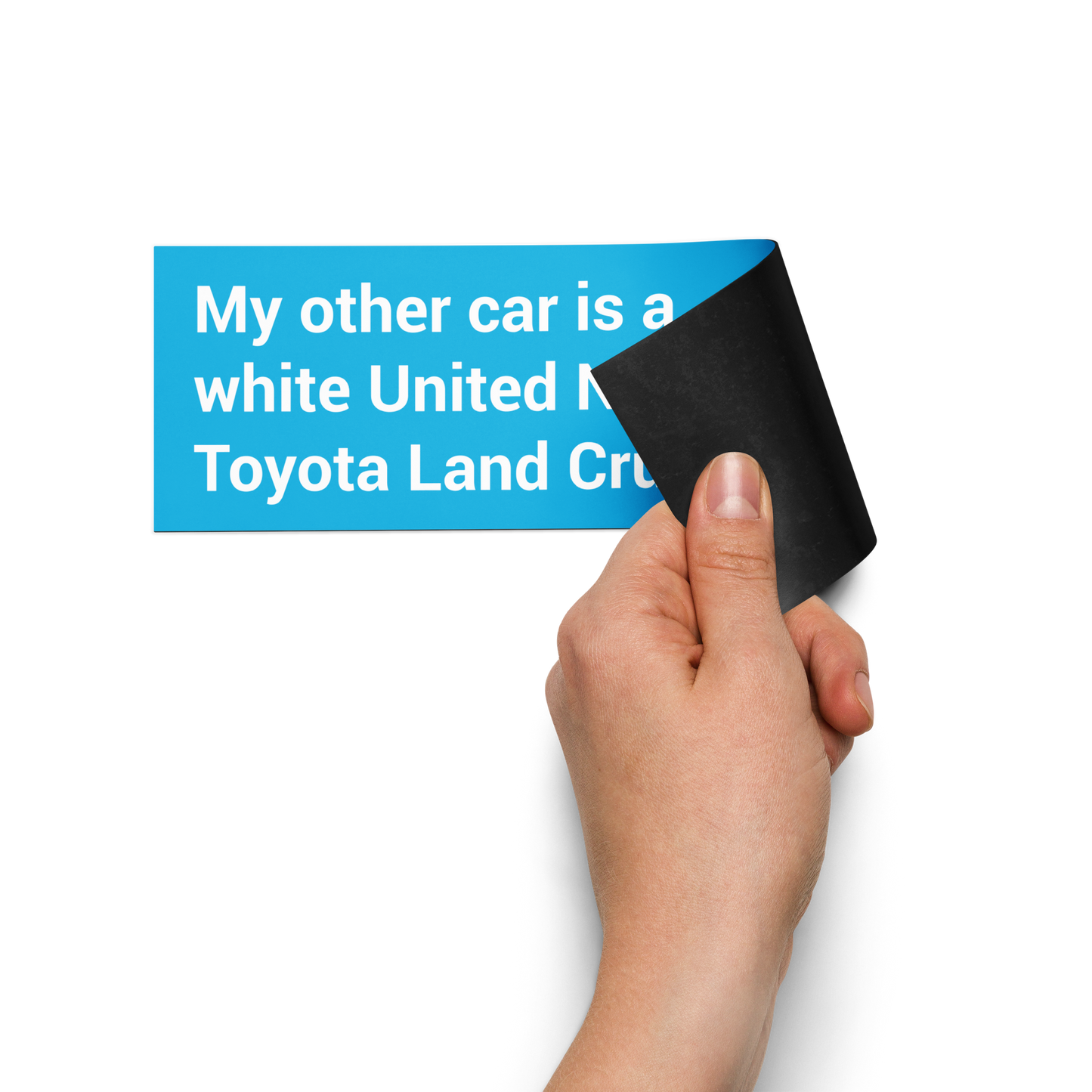 My other car is a UN Toyota Land Cruiser car magnet