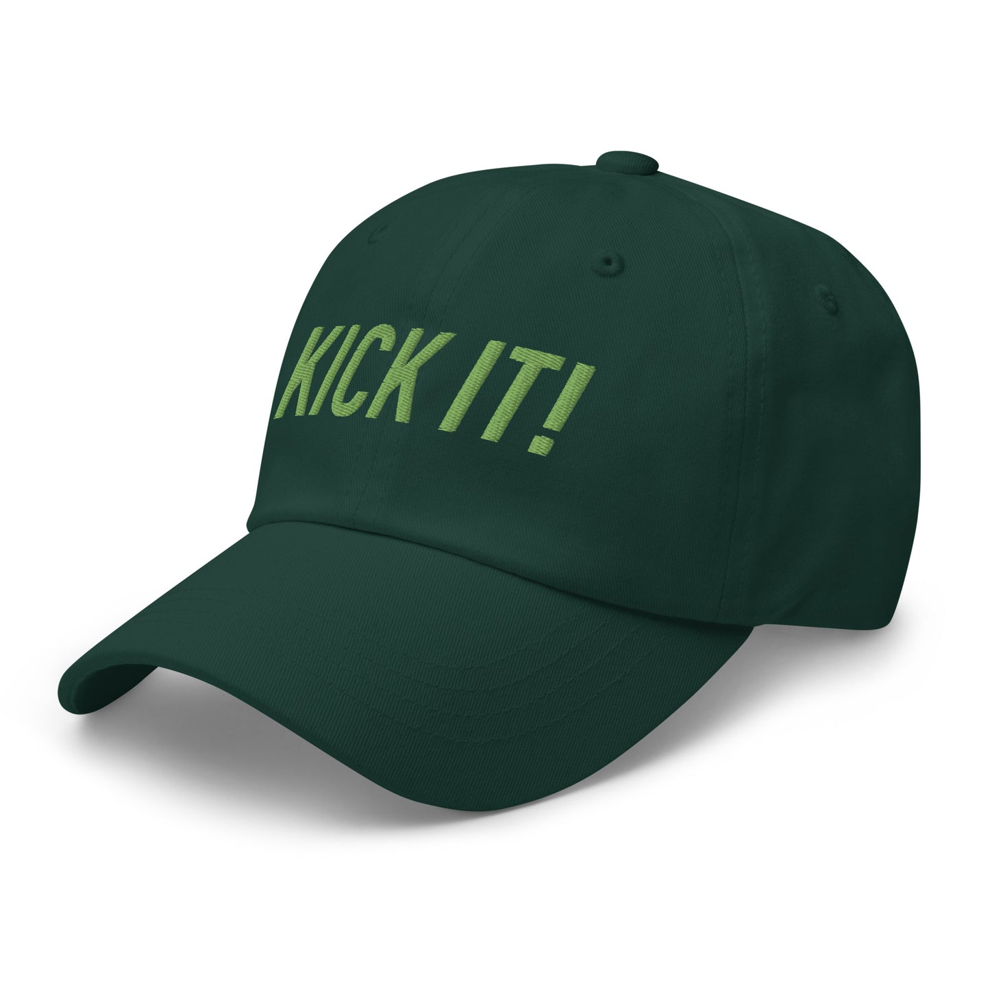 Kick it! Dad hat - Kiwi green letters