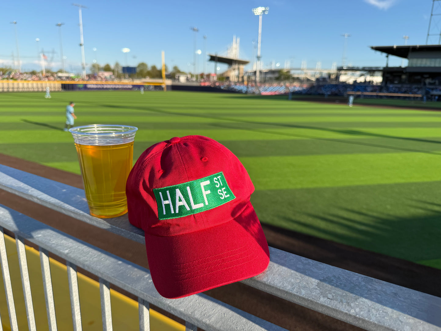 Half Street sign Nationals cap