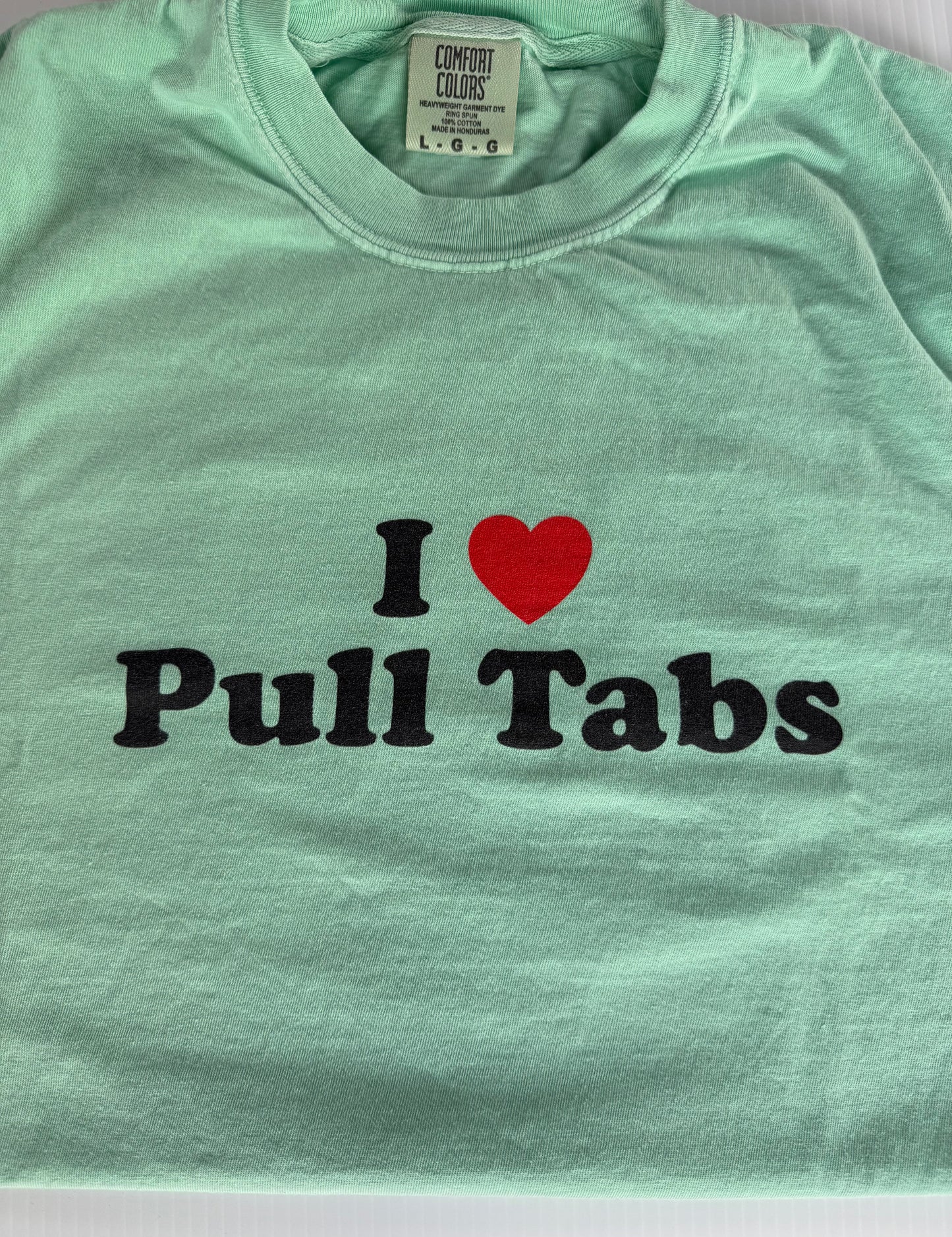 I heart pull tabs garment-dyed tee