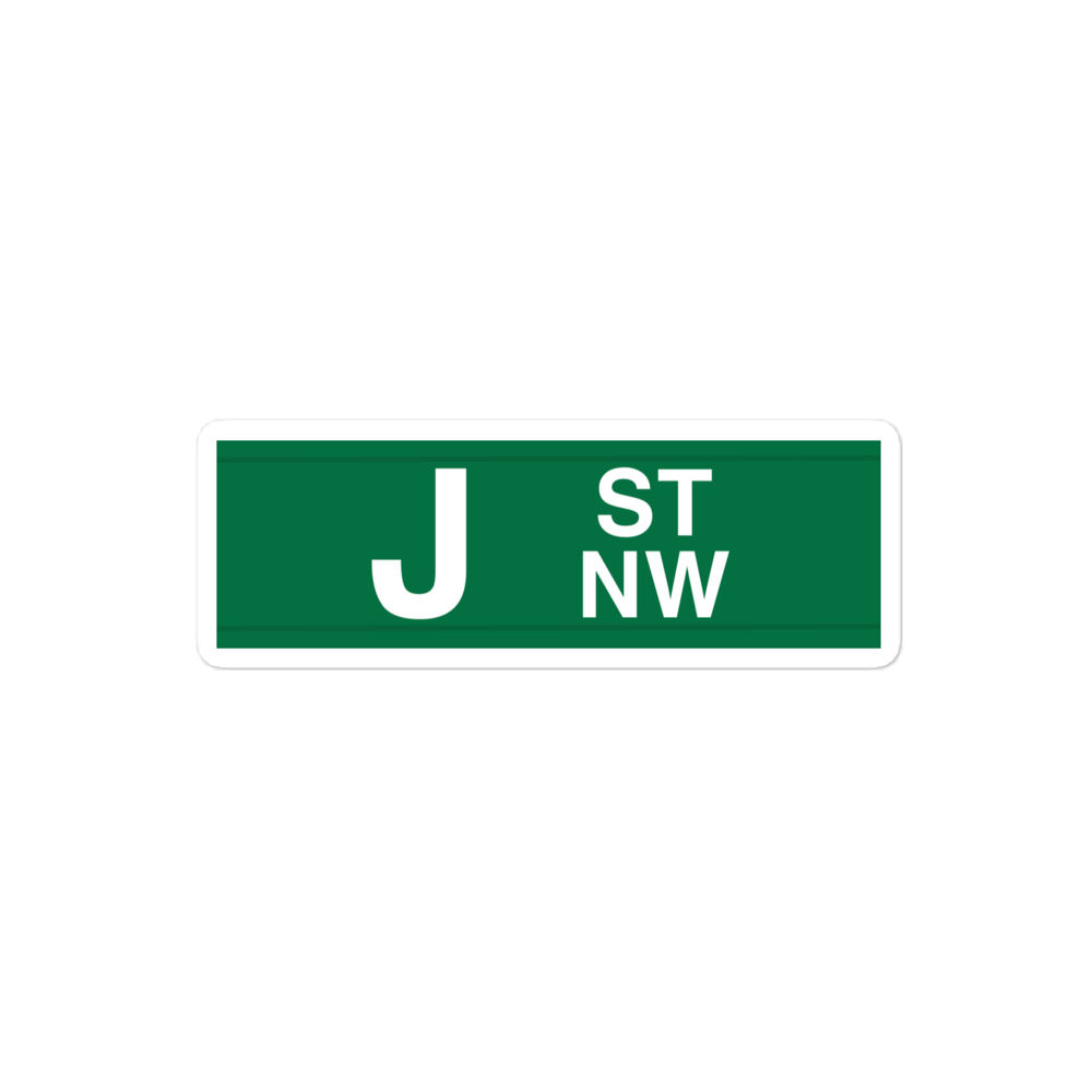 J Street sticker