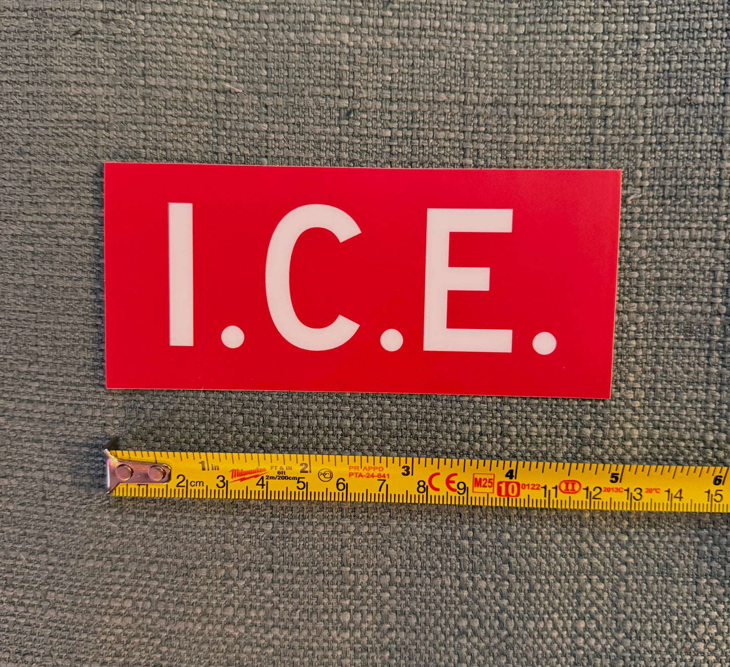 Stop I.C.E. stop sign sticker