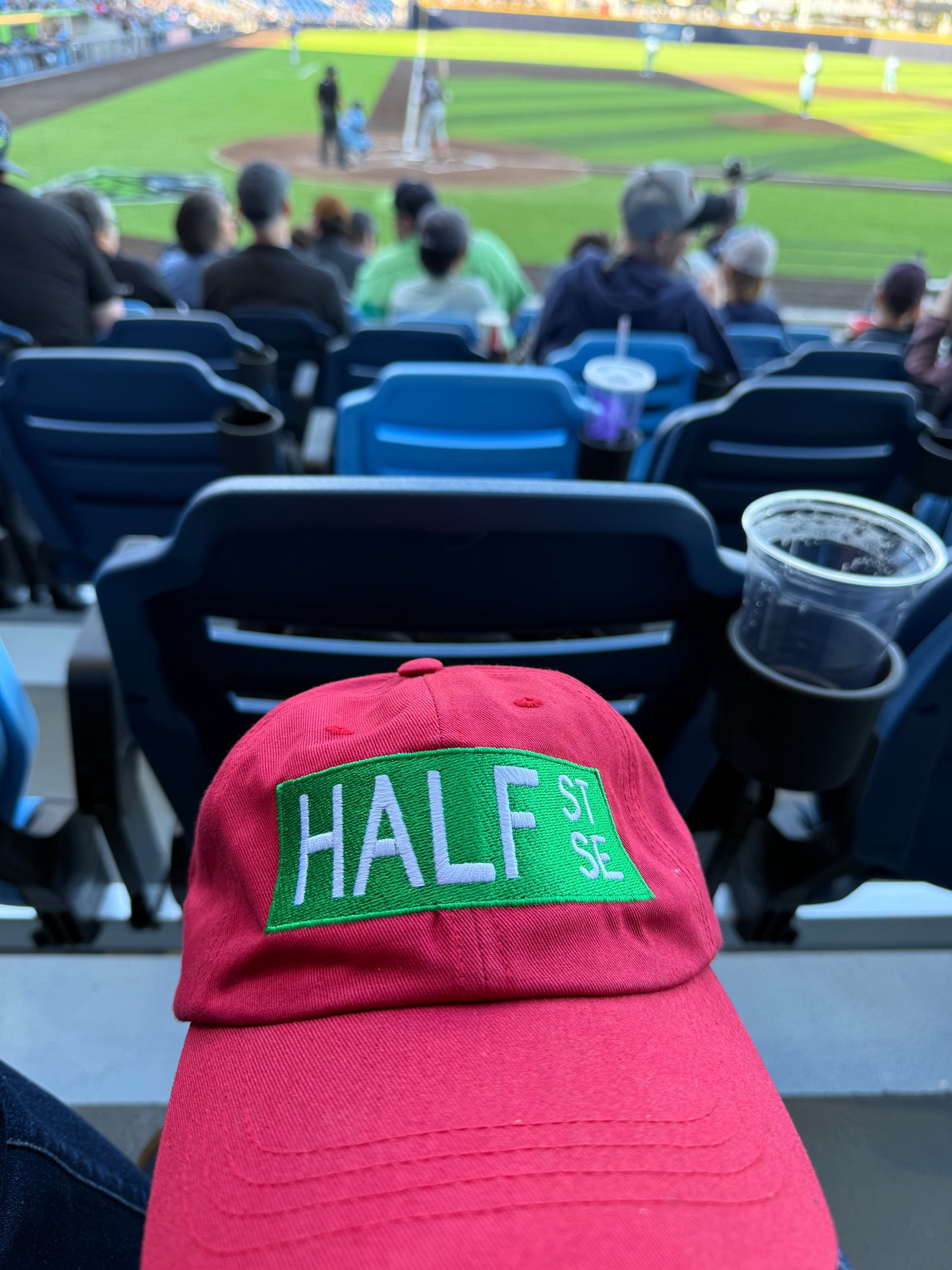 Half Street sign Nationals cap