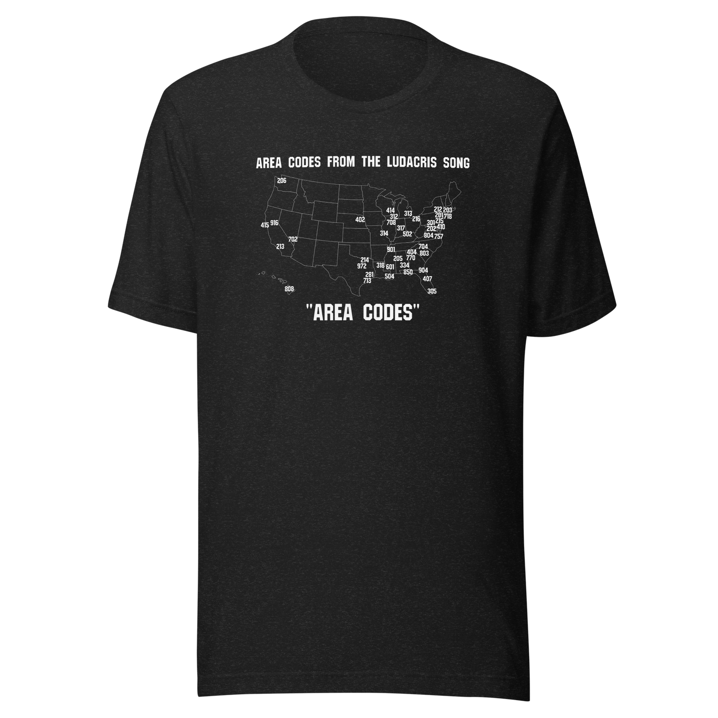 Luda's Area Codes Map Shirt