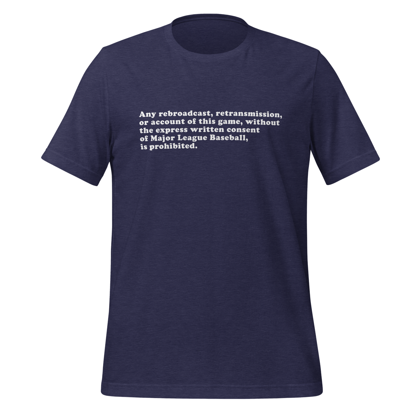 MLB Express Written Consent disclaimer t-shirt