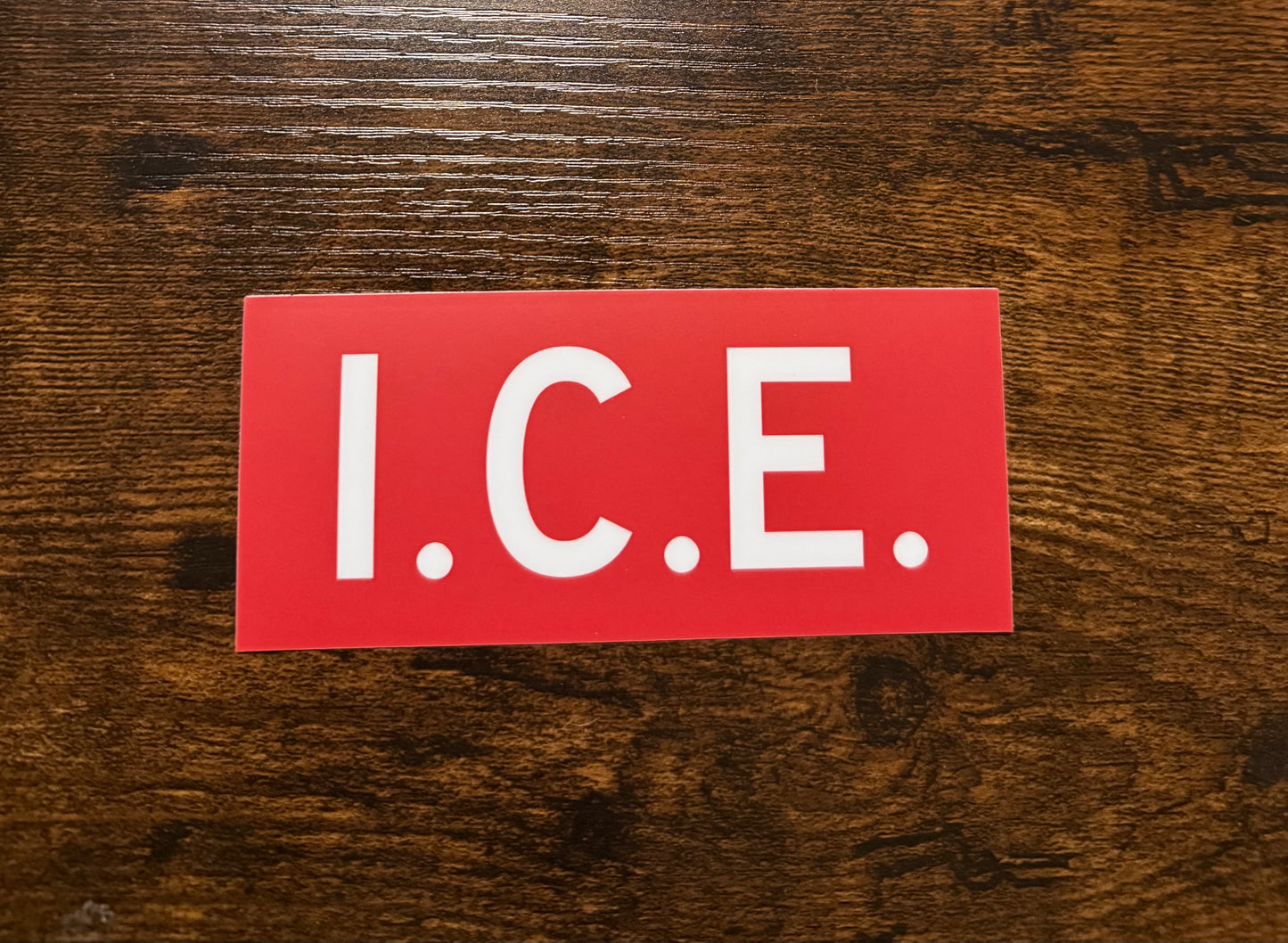 Stop I.C.E. stop sign sticker