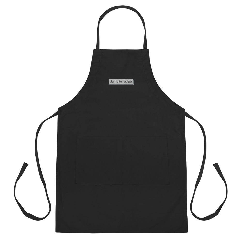 Embroidered Jump to Recipe Apron