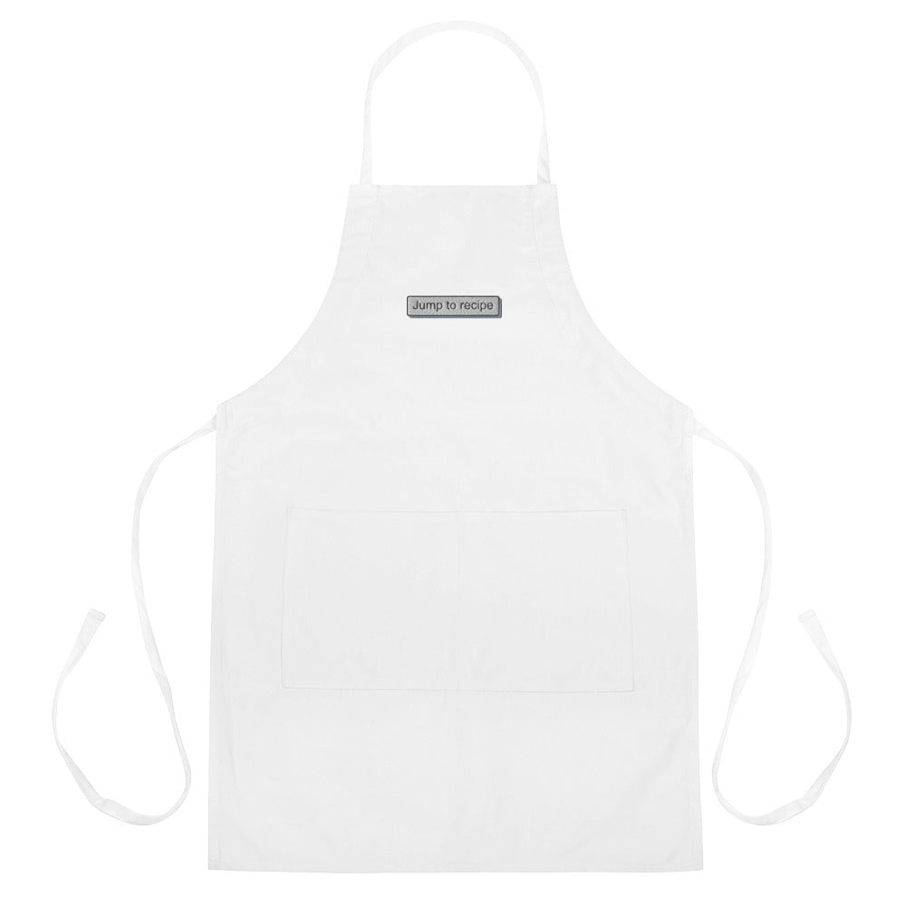 Embroidered Jump to Recipe Apron